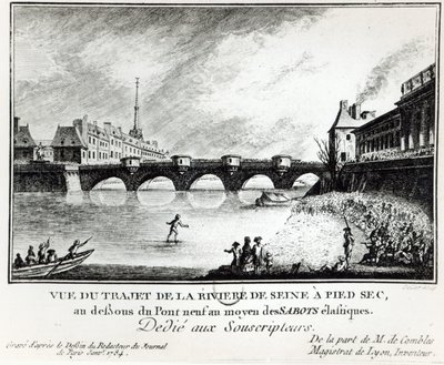 Kísérlet átsétálni a Szajnán, 1784 alkotó: French School