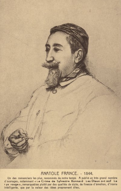 Anatole France (1844-1924), francia költő, újságíró és regényíró (litho) alkotó: French School