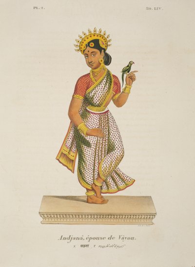 Andjana, Vayu felesége, C. de Motte metszete (1785-1836) alkotó: French School
