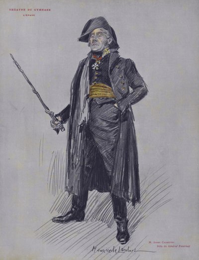 Andre Calmettes Favernay tábornok szerepében a LEpave-ben alkotó: French School