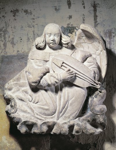 Angyalmuzsikus, aki vonós hangszeren játszik (dombormű) alkotó: French School