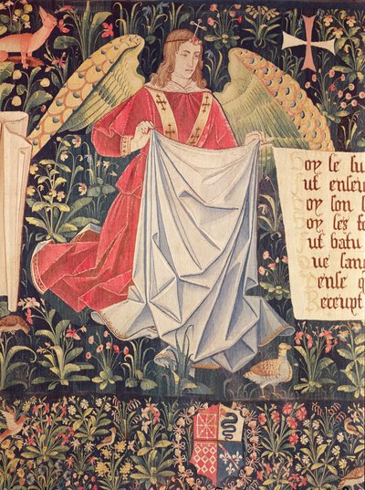 Angyal a lepel kezében, részlet a The Angels Bearing Instruments of the Passion című filmből alkotó: French School