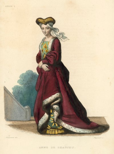 Anne de Beaujeu (színes metszet) alkotó: French School