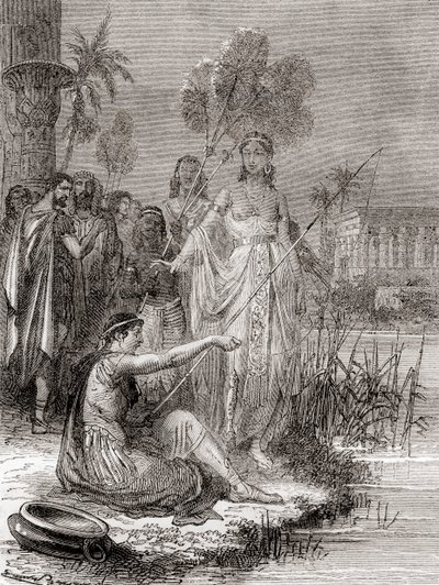 Anthony és Kleopátra kisebb hajókkal halásznak a Níluson, a „Les Merveilles de la Science”-ből, 1870 körül (metszet) alkotó: French School
