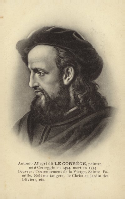 Antonio da Correggio, olasz festő (litho) alkotó: French School
