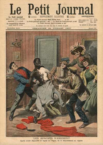 Szórakoznak apacsok, illusztráció a „Le Petit Journal”-ból, illusztráció melléklet, 1907. július 28. alkotó: French School
