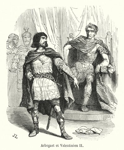 Arbogast et Valentinien II (metszet) alkotó: French School