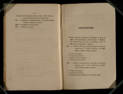 Építészeti fejezet, a Salon des Refuses-ből, 1863 alkotó: French School