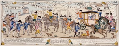A király és családja letartóztatása Varennes-ben 1791. június 22-én alkotó: French School