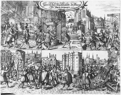 Concino Concini, Ancre márki és marsall letartóztatása, tárgyalása és kínzása 1617. április 24-én alkotó: French School