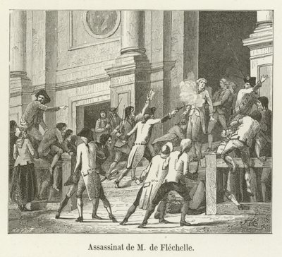 Madame de Flechelle meggyilkolása alkotó: French School