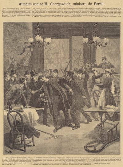 Merényletet követtek el a Szerb Királyság Franciaországban meghatalmazott minisztere ellen Párizsban alkotó: French School