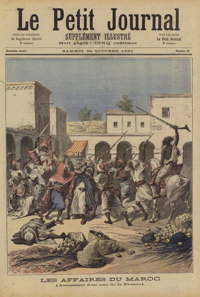 Franciaország egyik barátjának meggyilkolása Marokkóban alkotó: French School