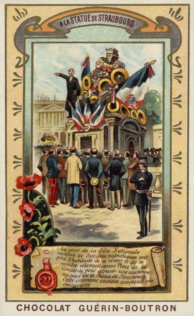 A Strasbourg-szobornál, Place de la Concorde, Párizs (chromolitho) alkotó: French School