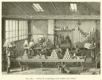 Doboztöltő és hegesztő műhely (gravírozás) alkotó: French School