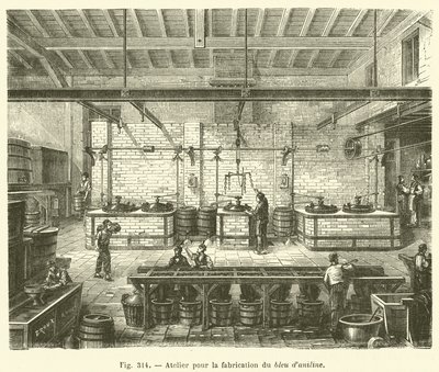 Műhely anilin kék gyártásához (gravírozás) alkotó: French School