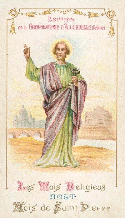 Augusztus, Szent Péter hónapja (chromolitho) alkotó: French School