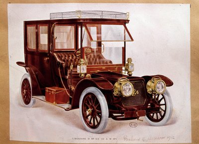 Autóipar: 20 HP Limousine autómodell a Panhard és Levassor gyártásból alkotó: French School