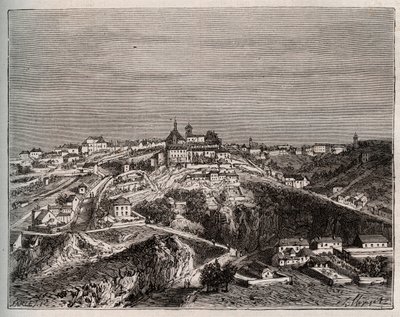 Avallon – Bourgogne-Franche-Comte – V. A. Malt-Brown „La France illustrée: földrajz, történelem, statisztikai igazgatás” című metszete. 1884 alkotó: French School
