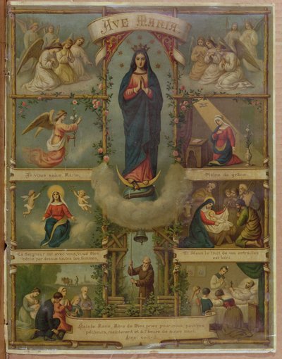 Ave Maria imakártya alkotó: French School