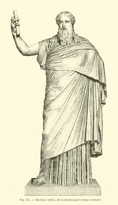 Bacchus indián, Dit Le Sardanapale (metszet) alkotó: French School