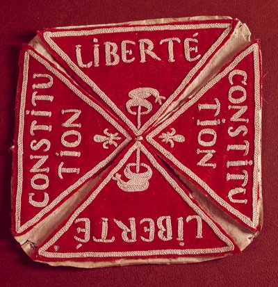 Az első Francia Köztársaság „Liberte Constitution” jelvénye alkotó: French School