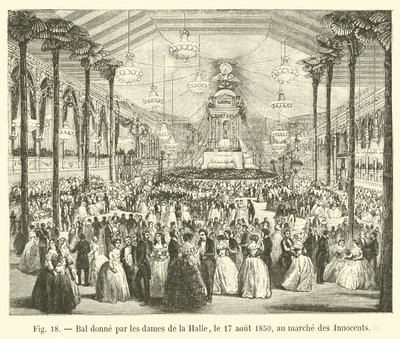 A hallei hölgyek bálja, 1850. augusztus 17-én, az ártatlanok márciusában alkotó: French School