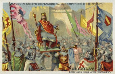 IX. Balduin, Flandria grófja, Konstantinápoly császárává nyilvánították, 1204 alkotó: French School