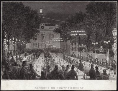 Bankett a Chateau Rouge-ban alkotó: French School