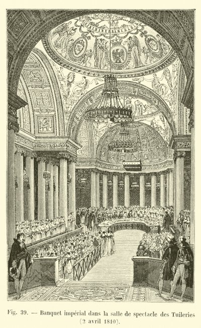 Császári bankett a Tuileriák színházában, 1810. április 2-án alkotó: French School