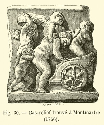 A Montmartre-ban talált domborművet, 1756 alkotó: French School