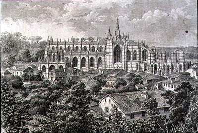 Batalha kolostor az 1860-as években (metszet) alkotó: French School