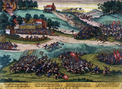 Cognac-i csata 1568-ban (vallásháború). alkotó: French School