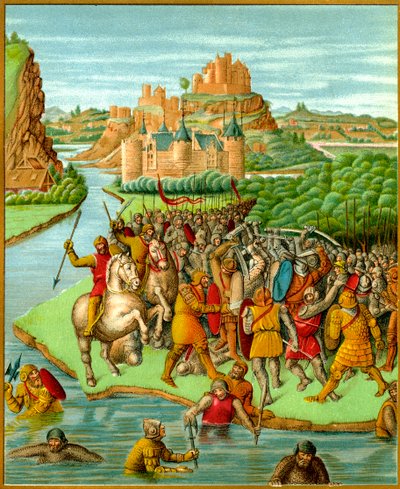 "Jonathan csatája Baccide ellen" alkotó: French School