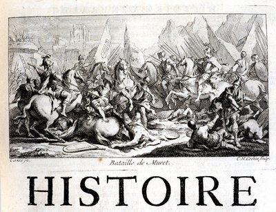 Muret-i csata 1213. szeptember 12-én – Joseph Vaissete „Languedoc általános történetében”, Párizs alkotó: French School