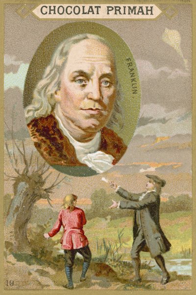 Benjamin Franklin amerikai tudós, feltaláló és politikus alkotó: French School