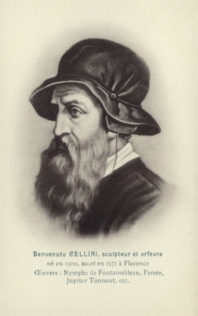 Benvenuto Cellini, olasz szobrász és aranyműves (litográfia) alkotó: French School