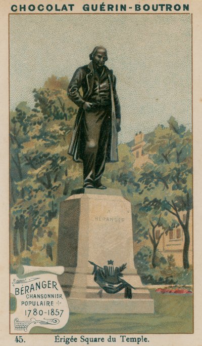 Beranger, Chansonnier Populaire, 1780-1857, Erigee Square du Temple alkotó: French School