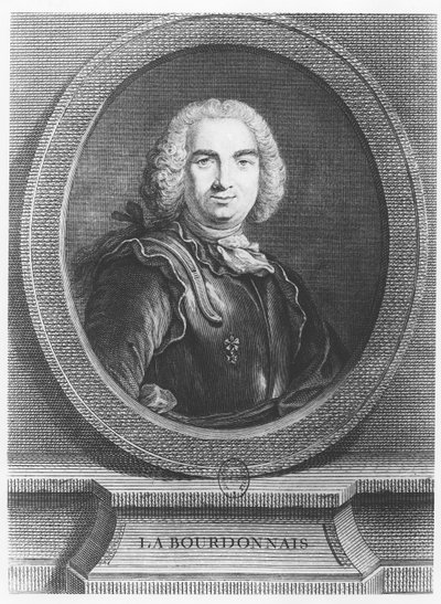 Bertrand François Mahé, La Bourdonnais grófja (metszet) alkotó: French School