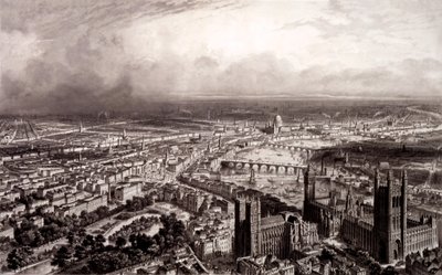 London madártávlatából, 1840-55 körül alkotó: French School