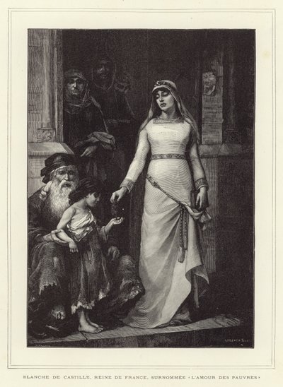 Kasztíliai Blanche, VIII. Lajos francia királyné hitvese és IX. Lajos anyja alkotó: French School