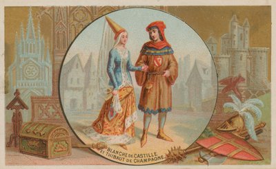 Blanche of Castille és Thibaut of Champagne alkotó: French School