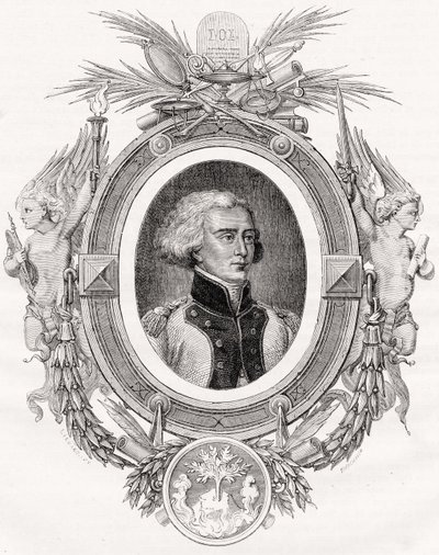 Bon-Adrien Jeannot de Moncey, Conegliano herceg, Linard nyomán Pannemaker-Ligny metszet, Louis Blanc (1811-82) "Histoire de la Revolution Francaise" című művéből alkotó: French School