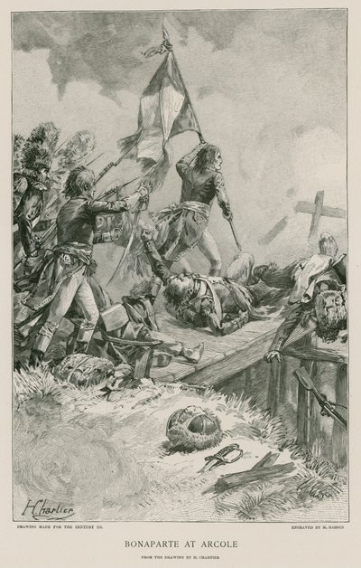 Bonaparte az Arcole-ban alkotó: French School