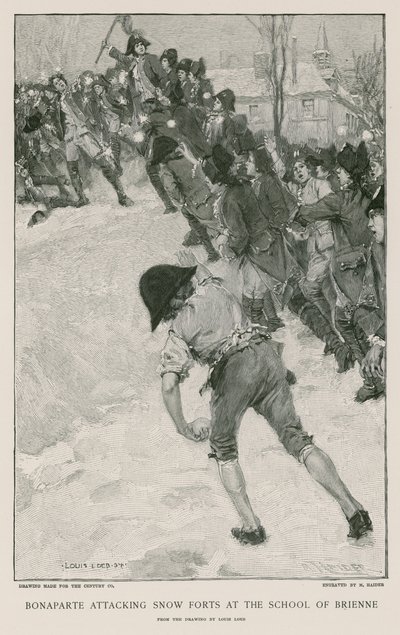 Bonaparte hóerődöket támad a Brienne iskolában alkotó: French School