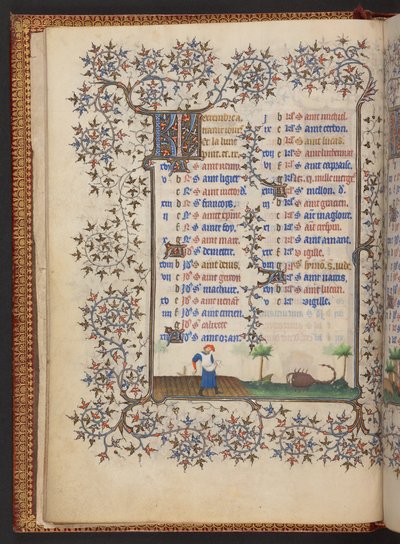 Book of Hours, Add MS 32454 f.6v, Franciaország alkotó: French School