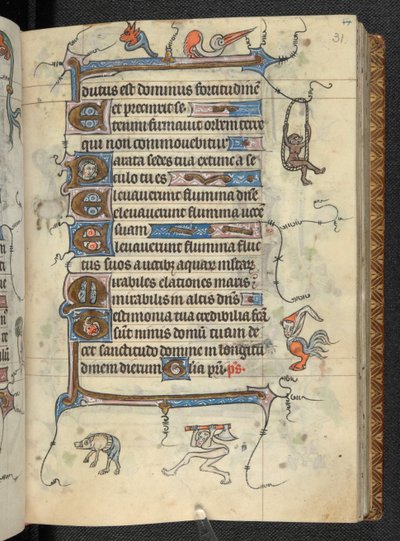 Órakönyv, St Omer használata, Add MS 36684, f.31r, c.1318-25 (vellum) alkotó: French School