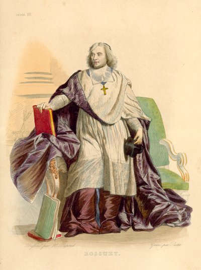 Bossuet (színes gravírozás) alkotó: French School