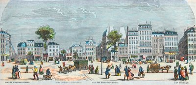 Boulevard des Filles du Calvaire és Boulevard du Temple - Rue Pont aux Choux - Rue des Filles-du-Calvaire - Rue Saintonge - „Tableau-de-Paris”-ba vésette Edmond Texier 1852 alkotó: French School