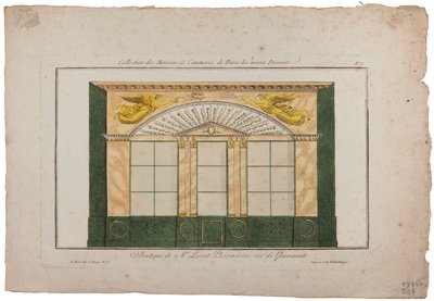 M. Lescot, gyógyszerész butikja, rue de Gramont, Párizs alkotó: French School